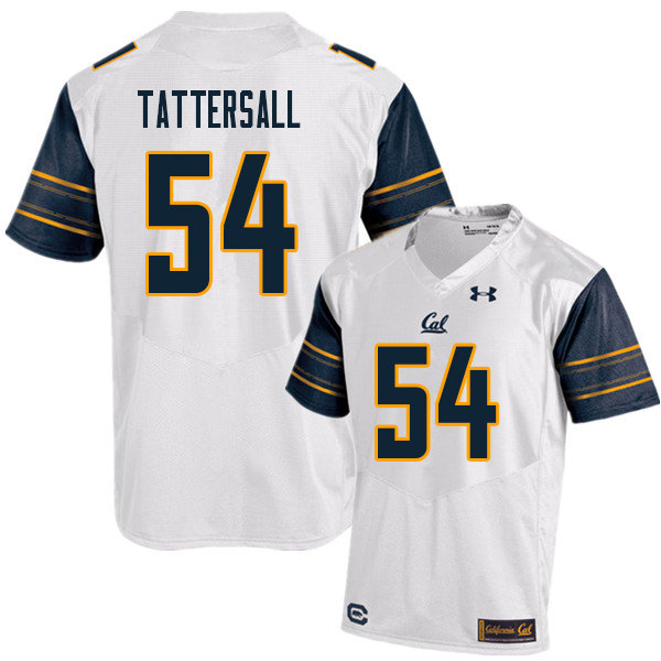 Men #54 Evan Tattersall Cal Bears UA College Football Jerseys Sale-White